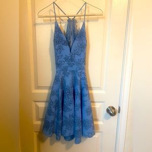 Lovely Day Blue Skater Dress